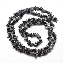 Schneeflocken-Obsidian-Chip Bead Stränge&nbsp;G-M205-23