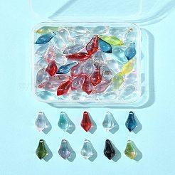 50 Stück handgefertigte Bunte Malerei-Perlen aus Goldsand&nbsp;LAMP-FS0001-22