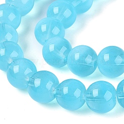 Stränge aus transparenten Glasimitat-Katzenaugenperlen&nbsp;GLAA-Q110-01C-06