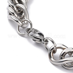 Anlaufgeschützte kubanische Gliederkettenarmbänder aus Edelstahl 304&nbsp;X-STAS-A028-B064P-A