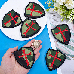 5 écusson brodé en polyester camouflage avec croix&nbsp;PATC-HY0002-10