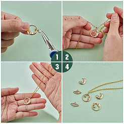 6 Stück 3 Stile Messing Micro Pave klare Zirkonia Anhänger&nbsp;KK-BBC0001-50