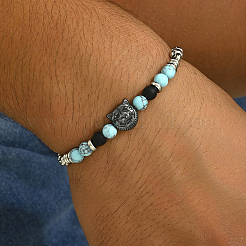 Pulseras de abalorios de turquesa sintética&nbsp;VS2208