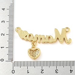 Cremagliera placcatura micro ottone spianare pendenti zirconi&nbsp;KK-C044-13G