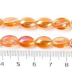 Chapelets de perles en verre électroplaqué&nbsp;EGLA-B005-01A-FR01