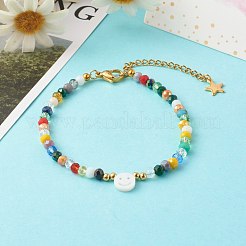 Glasperlenarmbänder galvanisieren&nbsp;BJEW-JB06358