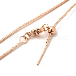 Cadena de serpiente redonda de latón chapado en rack de 1 mm&nbsp;MAK-L044-50RG