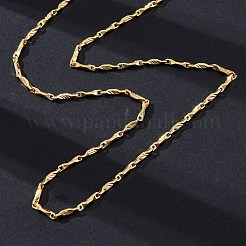 Halsketten aus gedrehten Gliederketten aus Messing&nbsp;NJEW-D302-63G