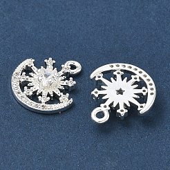 Messing micro pave klar zirkonia charme&nbsp;CU-CBAB0CF-15S