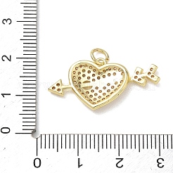 Messing micro pave klare zirkonia anhänger&nbsp;KK-T085-16F-G