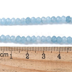 Chapelets de perles en rondelles en jade de Malaisie naturel teint&nbsp;G-E316-2x4mm-64