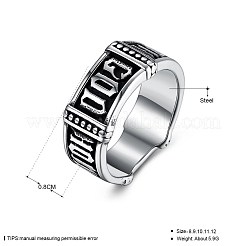 Anillo de dedo de acero inoxidable 11 para hombre&nbsp;RJEW-BB29839-11
