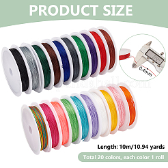 20 Rolle 20 Farben runde Polyesterschnur&nbsp;OCOR-PH0004-83B