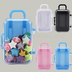 4 Stück 4 Farben Trolley-Tasche geformte Kunststoff-Aufbewahrungsboxen für Süßigkeiten&nbsp;AJEW-SP0002-61