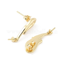 Accessoires de clous d'oreilles en laiton&nbsp;KK-M326-19G