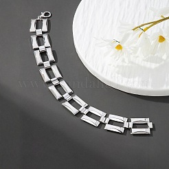 Modische Hip-Hop-Legierung Cuban Link Kette Armbänder & Halsketten Sets&nbsp;FS-WGBA45B-01