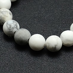 Matt howlite runde Perle Stränge&nbsp;G-M064-6mm-12