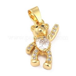 Pendentifs en laiton zircon cubique clair&nbsp;ZIRC-J025-81G
