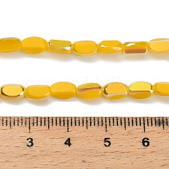 Perles en verre opaque électroplaqué&nbsp;EGLA-H112-06-HR03