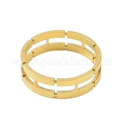 Bague en forme de chaîne en acier inoxydable 304&nbsp;RJEW-C084-01A-G