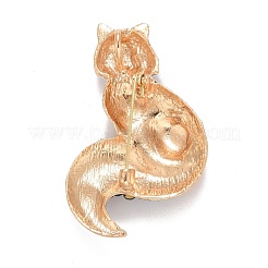 Insigne de renard en strass&nbsp;JEWB-E013-05G-02