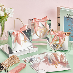 Geschenktüten aus Papier zum Falten mit Henkel&nbsp;ABAG-WH0045-22
