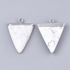 Plaquer des pendentifs howlite naturels&nbsp;X-G-S344-49I