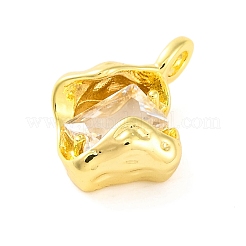 Pendentifs en zircone cubique clair en laiton&nbsp;LS-KK-Z051-01G-03