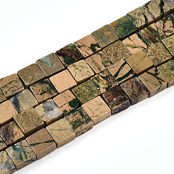 Fili di perline di pietra naturale verdite&nbsp;G-N346-05A-02