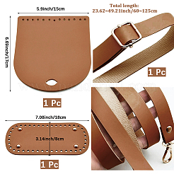 Kits d'accessoires pour sac à bandoulière en cuir PU fait main au crochet&nbsp;DIY-CL0002-52B