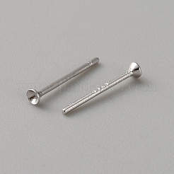925 impostazioni di orecchini a bottone in argento sterling&nbsp;STER-WH0007-09A-P
