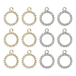 12 stücke legierung strass anhänger&nbsp;FIND-YW0007-95G