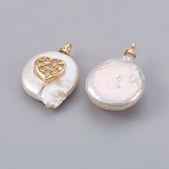 Natürliche kultivierte Süßwasserperlenanhänger&nbsp;PEAR-F008-23G-03