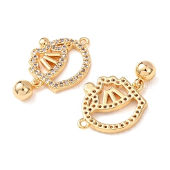 Pendentifs avec zircon cubiques à micro-pavés en laiton&nbsp;KK-A284-04G