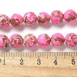 Brins de perles de jaspe impérial synthétique teint&nbsp;G-C168-02G