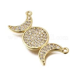 Pendentifs religieux en laiton sertis de micro-pavés de zircone cubique transparente&nbsp;KK-K426-03G