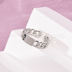 Anelli aperti con polsino in ottone per donna&nbsp;RJEW-A098-03P