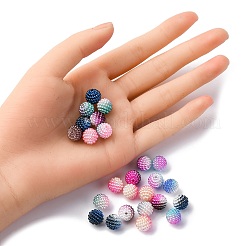 50pcs 5 Farben nachgemachte Perlenacrylperlen&nbsp;OACR-FP0001-16