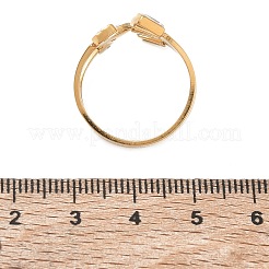 Bagues manchettes ouvertes en acier inoxydable 304 serties de zirconiums cubiques pour femmes&nbsp;CU-CBAD24F-02B-G