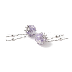 Perline pendenti con nappe di strass in argilla polimerica fatte a mano&nbsp;CLAY-H003-02P-03