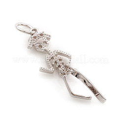 Halloween Messing Micro Pave Zirkonia Anhänger&nbsp;ZIRC-G169-04P