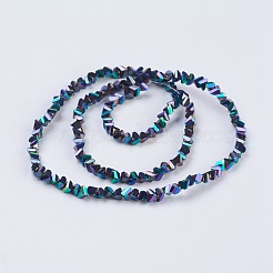 Chapelets de perles en verre électroplaqué&nbsp;EGLA-J145-4mm-FP05