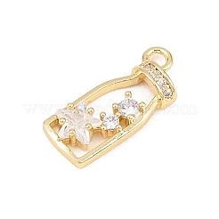 Messing micro pave klare zirkonia anhänger&nbsp;KK-D225-02G
