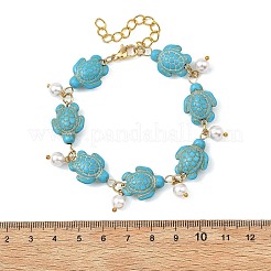 Armbänder mit runden Muschelperlen&nbsp;BJEW-JB14132-01