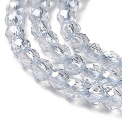 Transparentes perles de verre de galvanoplastie brins&nbsp;LS-GLAA-H021-01A-PL03