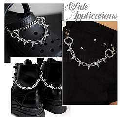 6 pieza de cadenas para zapatos de acero inoxidable estilo hip-hop de 3 estilos&nbsp;FIND-CJ0003-91