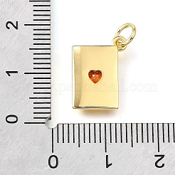 Ottone micro spianare pendenti zirconi&nbsp;KK-V007-005G-04