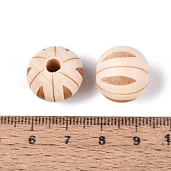 Europäische Perlen aus natürlichem Schima-Holz&nbsp;WOOD-Q001-01