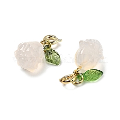 Pendentifs décoratifs en agate rose naturelle&nbsp;G-U025-02G