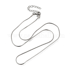Collares de cadena de serpiente de acero inoxidable 304 de 1.2 mm para mujeres y hombres.&nbsp;STAS-V011-04B-P